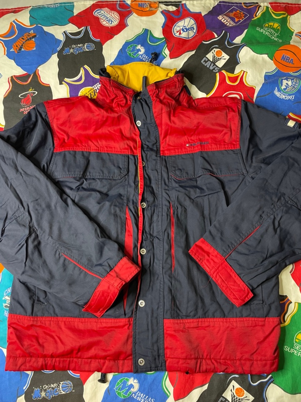 Vintage Tommy Hilfiger Fleece Lined Heavy Nylon Jacket